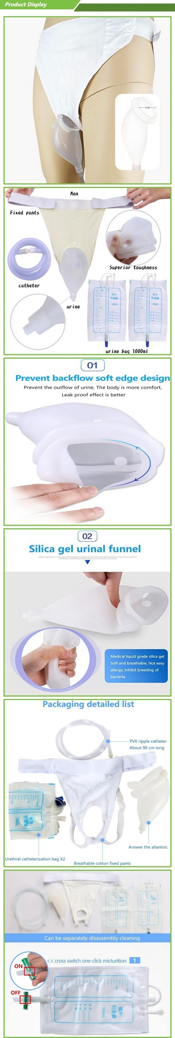 Reusable Men′s Urinal Bag with Drainage