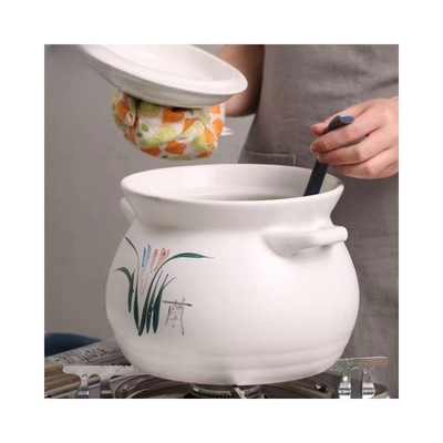 Set di utensili da cucina bianchi non appiccicosi per decottare la zuppa di erbe della medicina tradizionale cinese