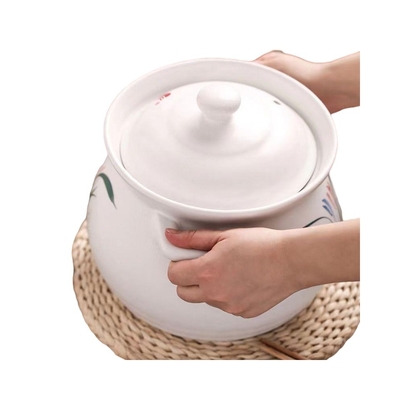 Set di utensili da cucina bianchi non appiccicosi per decottare la zuppa di erbe della medicina tradizionale cinese