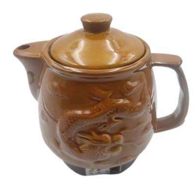 Stile copertina Ceramica Ceramica tradizionale della medicina cinese Vaso/Cucina ceramica in marrone