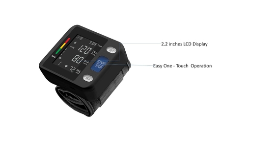 Easy Shuttle Operate Digital Wrist Blood Pressure Monitor CE Sphygmomanometer per la casa