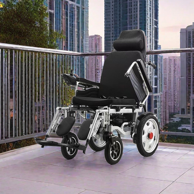 Sedile a rotelle pieghevole elettrico per disabili realizzato in dimensioni generali 108*67*91cm