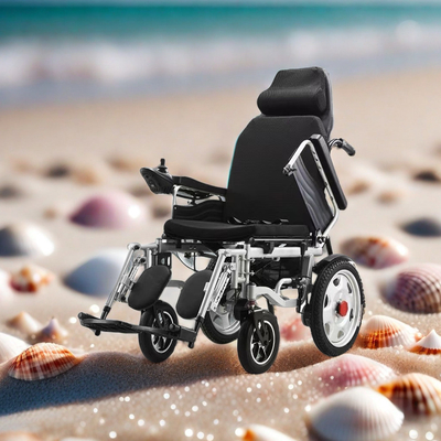 Sedia a rotelle a batteria a 24 V per disabili Joystick a doppia funzione Casa