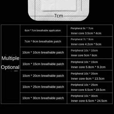 10cm*10cm Pad ad alto assorbimento Cura delle ferite Idrocolloide Collazione adesiva Cerotto non tessuto