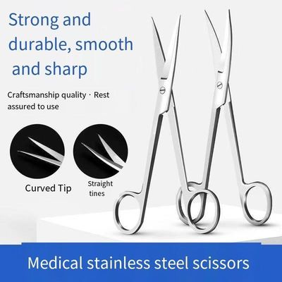 18 cm forbici monouso in acciaio inossidabile per proprietà Strumenti medici chirurgici