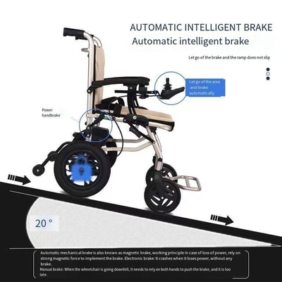 Progettazione di una sedia a rotelle elettrica per viaggiatori disabili pieghevole portatile e compatibile con l'aereo