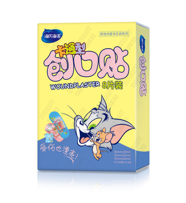 GB/T 32610 Bandaggi a disegni animati personalizzati per bambini kit di primo soccorso gesso per ferite