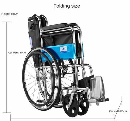 Sedia a rotelle pieghevole azionata manualmente per scenari medici applicabili