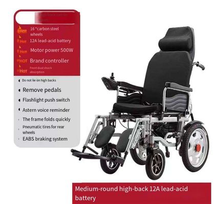 Sedile a rotelle di elevazione elettrica di grado medico professionale con dimensioni totali di 108*67*91cm