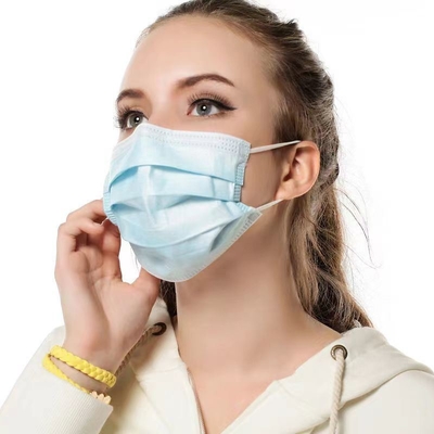 Maschera medica a tre strati nera all'interno del 7002