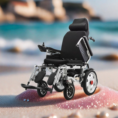 250W*2 Motori Sedia a rotelle elettrica a schienale alto per anziani e disabili