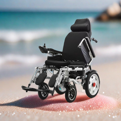 sedia a rotelle elettrica in acciaio 2023 per una mobilità sicura e user-friendly