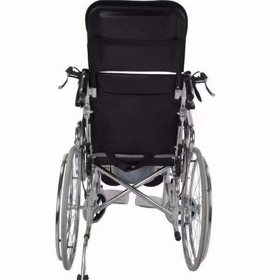 Sedia a rotelle leggera pieghevole per utenti disabili pieghevole manuale e schiena regolabile