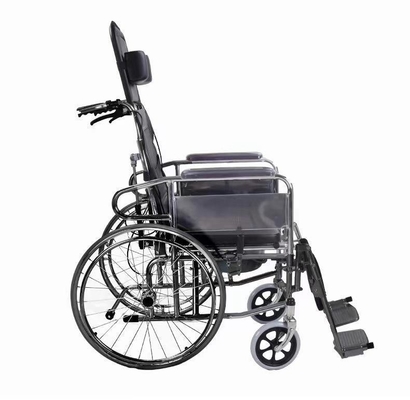 Sedia a rotelle leggera pieghevole per utenti disabili pieghevole manuale e schiena regolabile