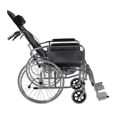 Sedia a rotelle leggera pieghevole per utenti disabili pieghevole manuale e schiena regolabile