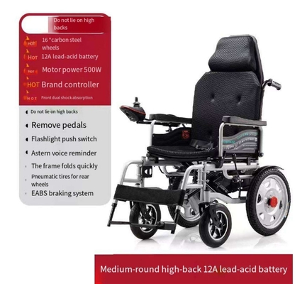 250W*2 sedia a rotelle elettrica pieghevole per anziani e disabili