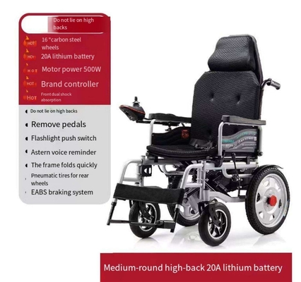 250W*2 sedia a rotelle elettrica pieghevole per anziani e disabili