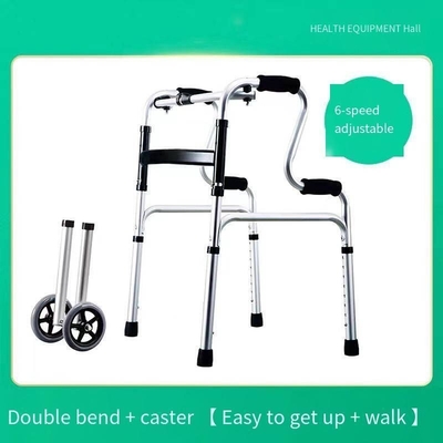 Cammino di alluminio pieghevole pieghevole per adulti disabili realizzato in cuscino in materiale PP