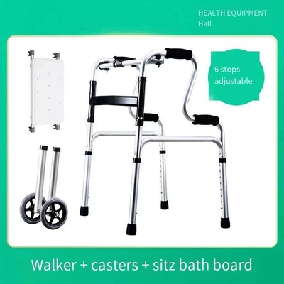 Cammino di alluminio pieghevole pieghevole per adulti disabili realizzato in cuscino in materiale PP