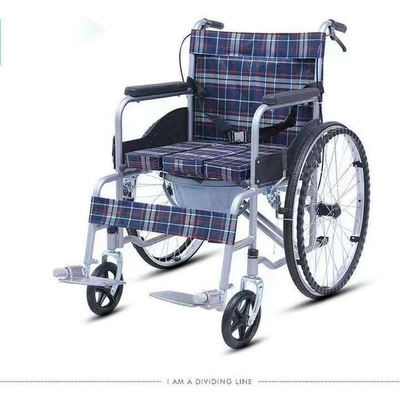 2024 Design Top Seller Poltabile Standard sedia a rotelle con cuscino in tessuto traspirante
