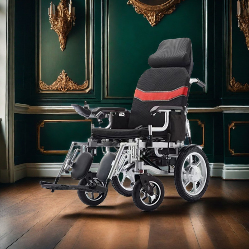 sedia a rotelle elettrica a 24V per disabili 2023 sedia pieghevole portatile