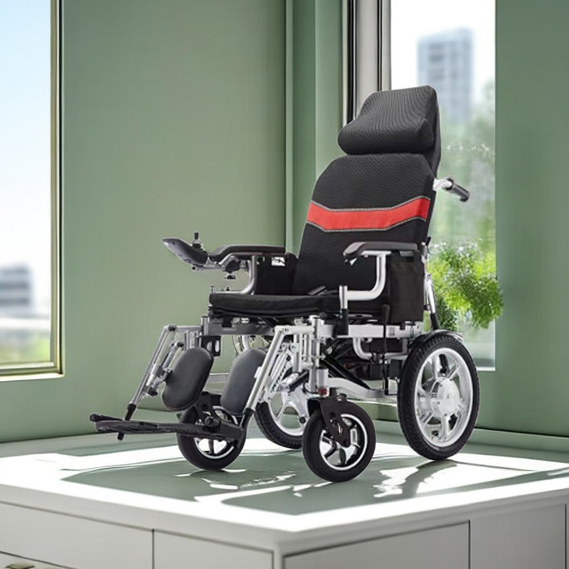 Sedile a rotelle elettrico di alluminio leggero 250W*2 Motori e dimensioni generali 108*67*91cm