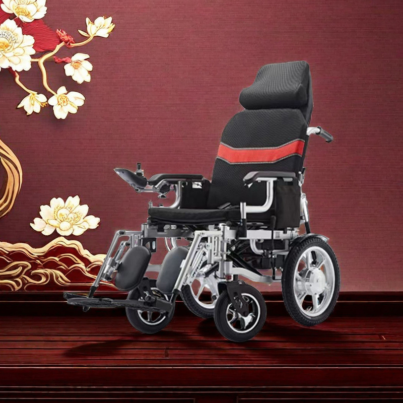 Sedia a rotelle a schiena alta 24V per disabili e anziani a domicilio o in ospedale