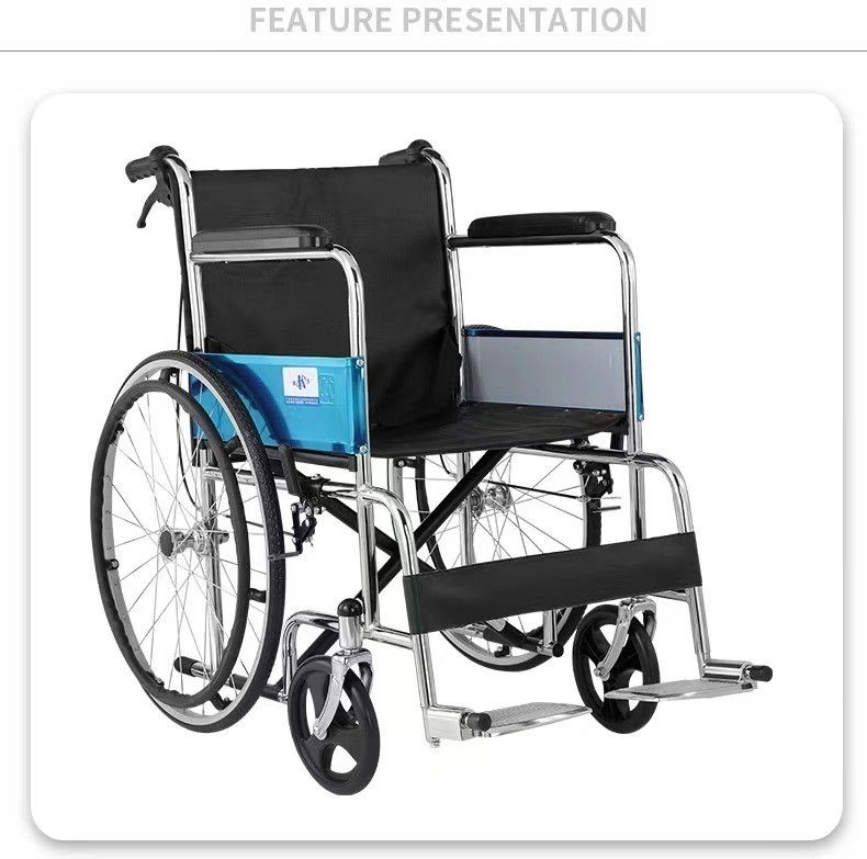 Progettazione manuale sedia a rotelle pieghevole per medici sia una sola volta senza persone disabili neri